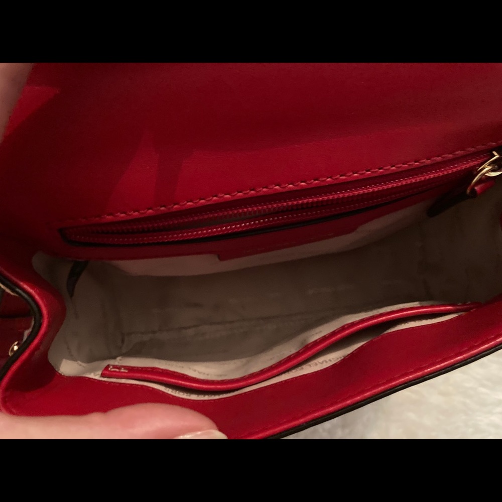 Michael Kors Red Mini Purse With Strap - Picture 4 of 9